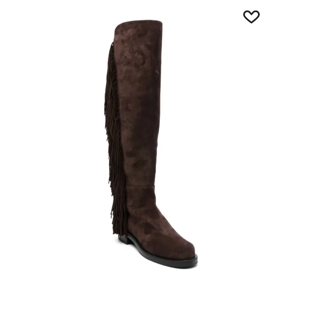 Stuart Weitzman 5050 Bold Fringe boots BLACK